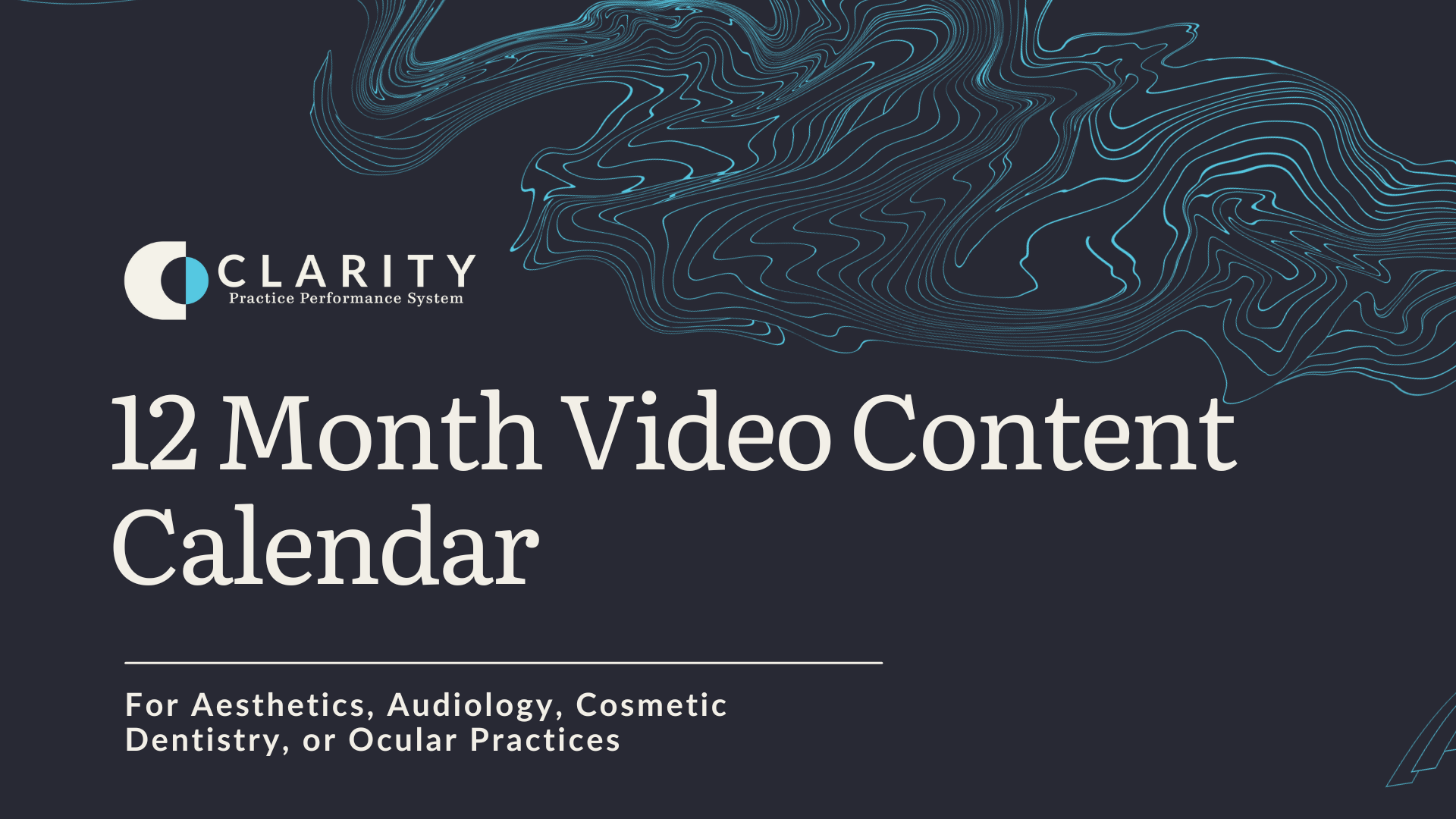 12 Month Content Calendar Graphic