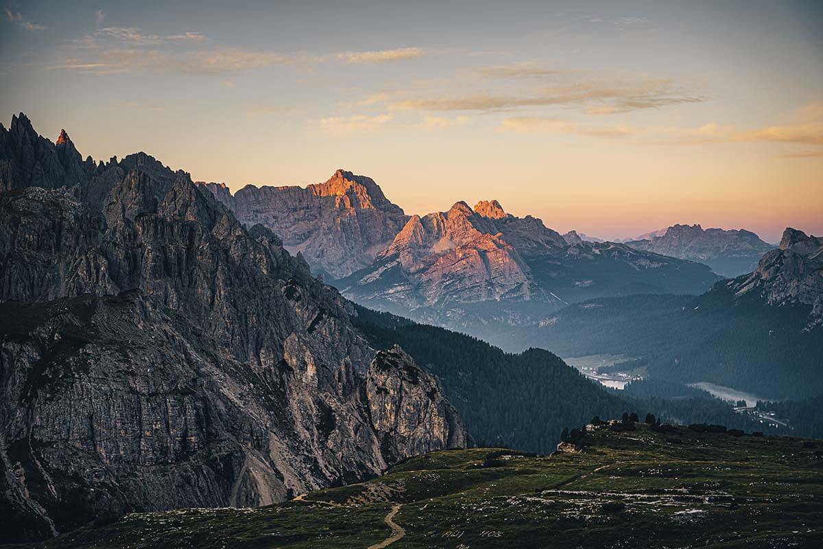 Mountainscape at sunset